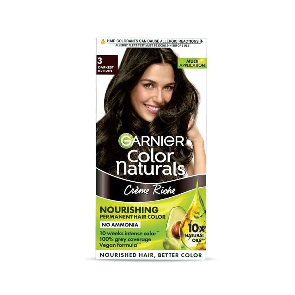 Garnier Color Naturals 3 Darkest Brown 70ml + 60g