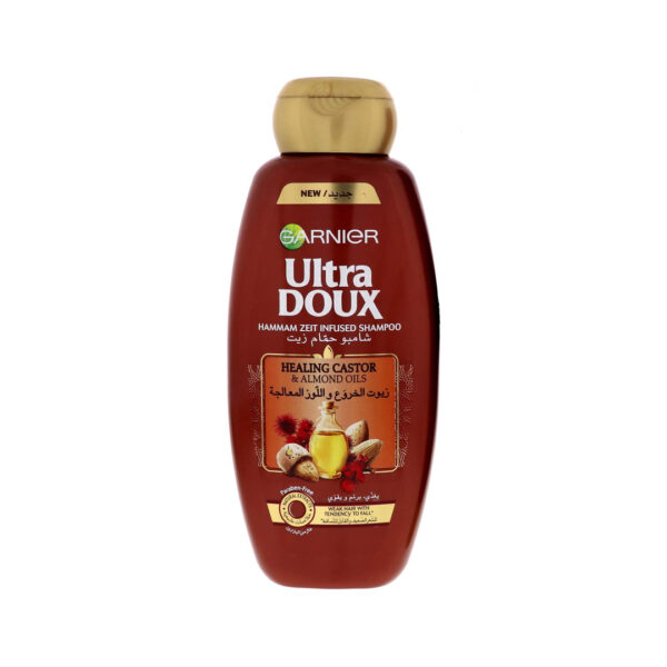 Garnier Ultra Doux Hammam Zeit InfUSed With Healing Castor & Almond Oils Shampoo