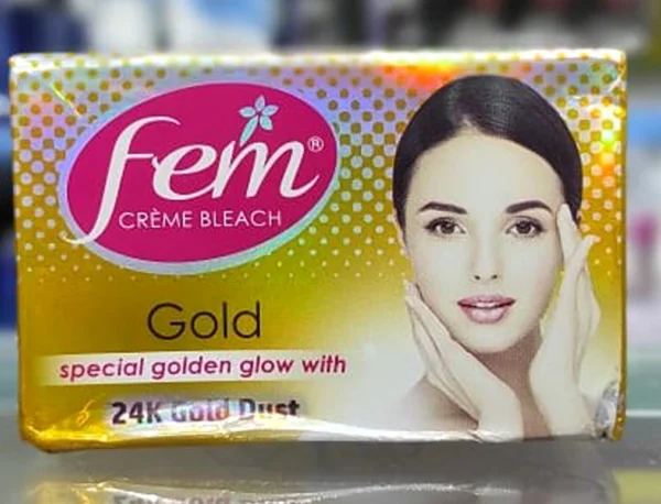 Fem Fairness 24K Gold Creme Bleach - 24g (Indian)