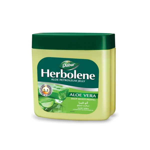 Dabur Herbolene Aloe Petroleum Jelly 2 In 1 With Aloe Vera And Vitamin E Size: 425ml