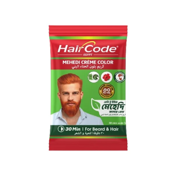 HairCode Egypt Mehedi Crème color ( Hair + Beard) Size: 25gm