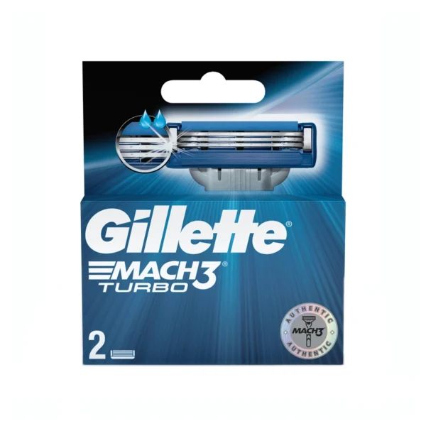 Gillette Mach3 Turbo Manual Shaving Razor Blades - 2s Pack (Cartridge)