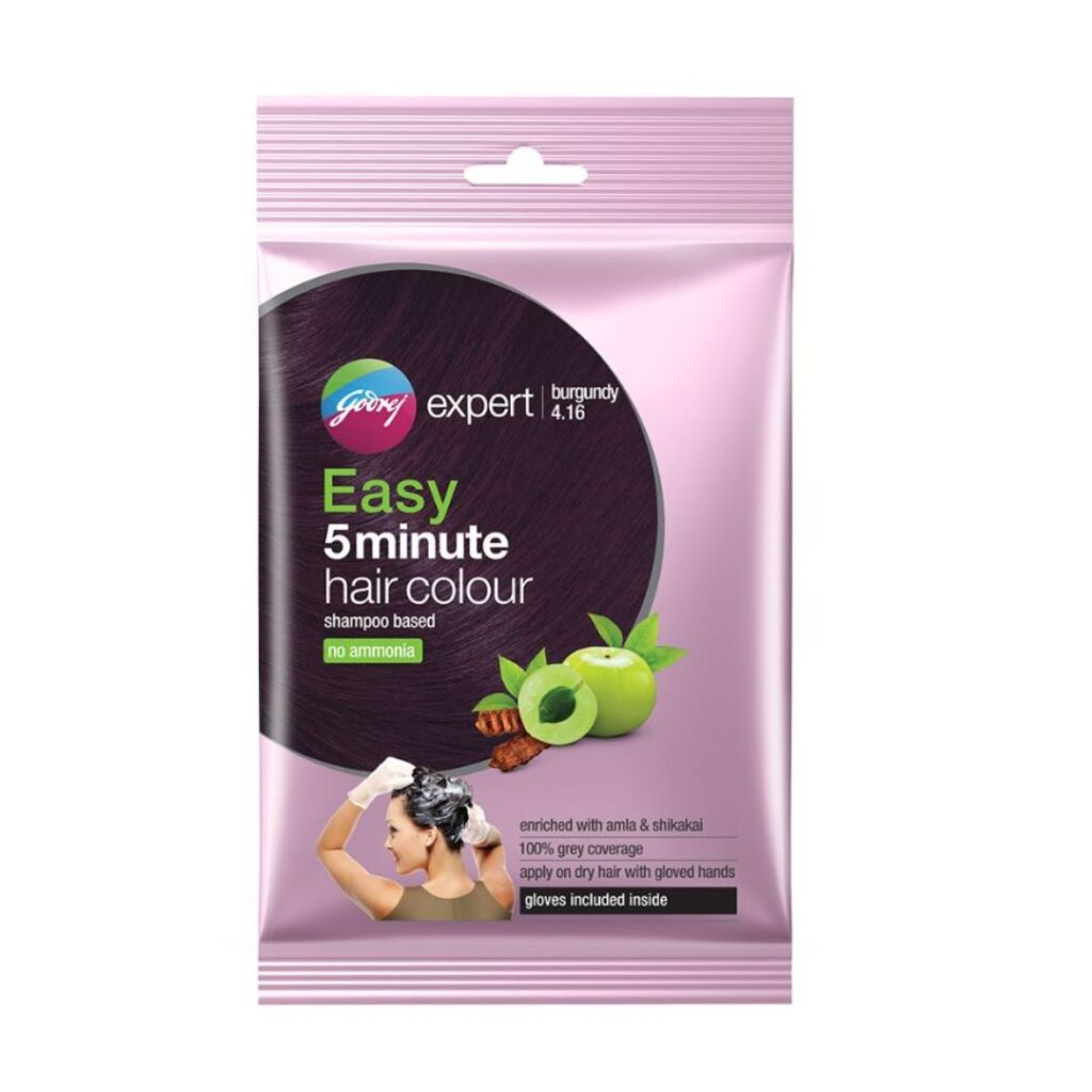 Godrej Expert Easy 5 Minute Shampoo Hair Colour 18ml - Burgundy Size: 18ml