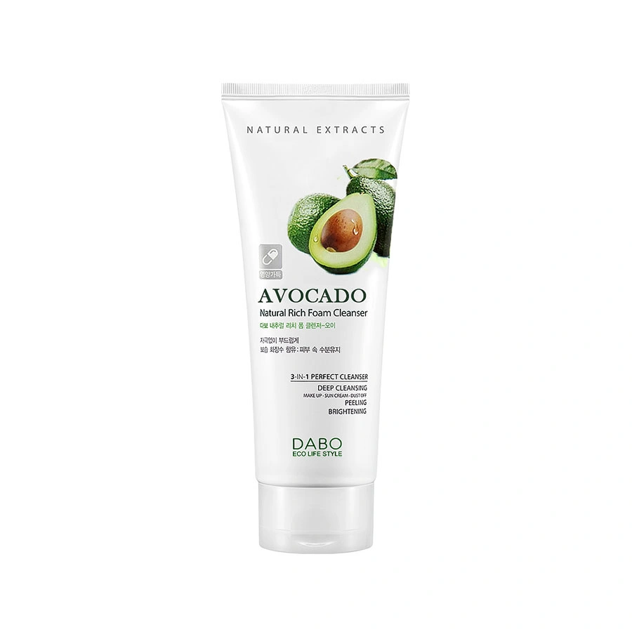 Dabo Natural Rich Foam Cleanser Avocado 180 ml Size: 180ml