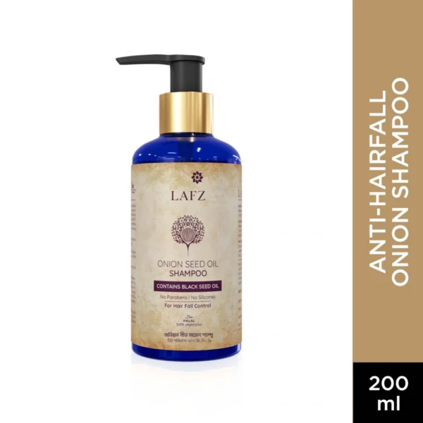 LAFZ Halal Onion Seed Oil Shampoo For Hair Fall Control Size: 200ml