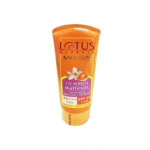Lotus Herbals Safe Sun UV Screen Matte Gel PA+++ SPF 50 UVB Size: 50gm
