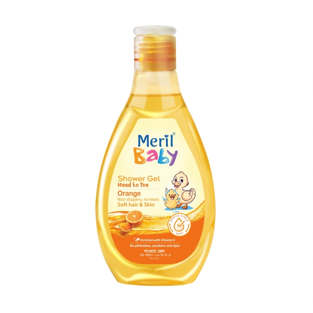 Meril Baby Shower Gel Head to Toe (Orange) - 100 ml