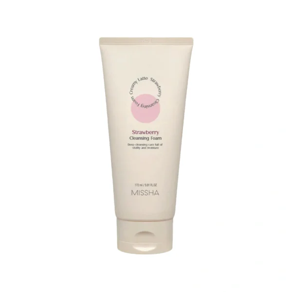 Missha Creamy Latte Strawberry Cleansing Foam Size: 172ml
