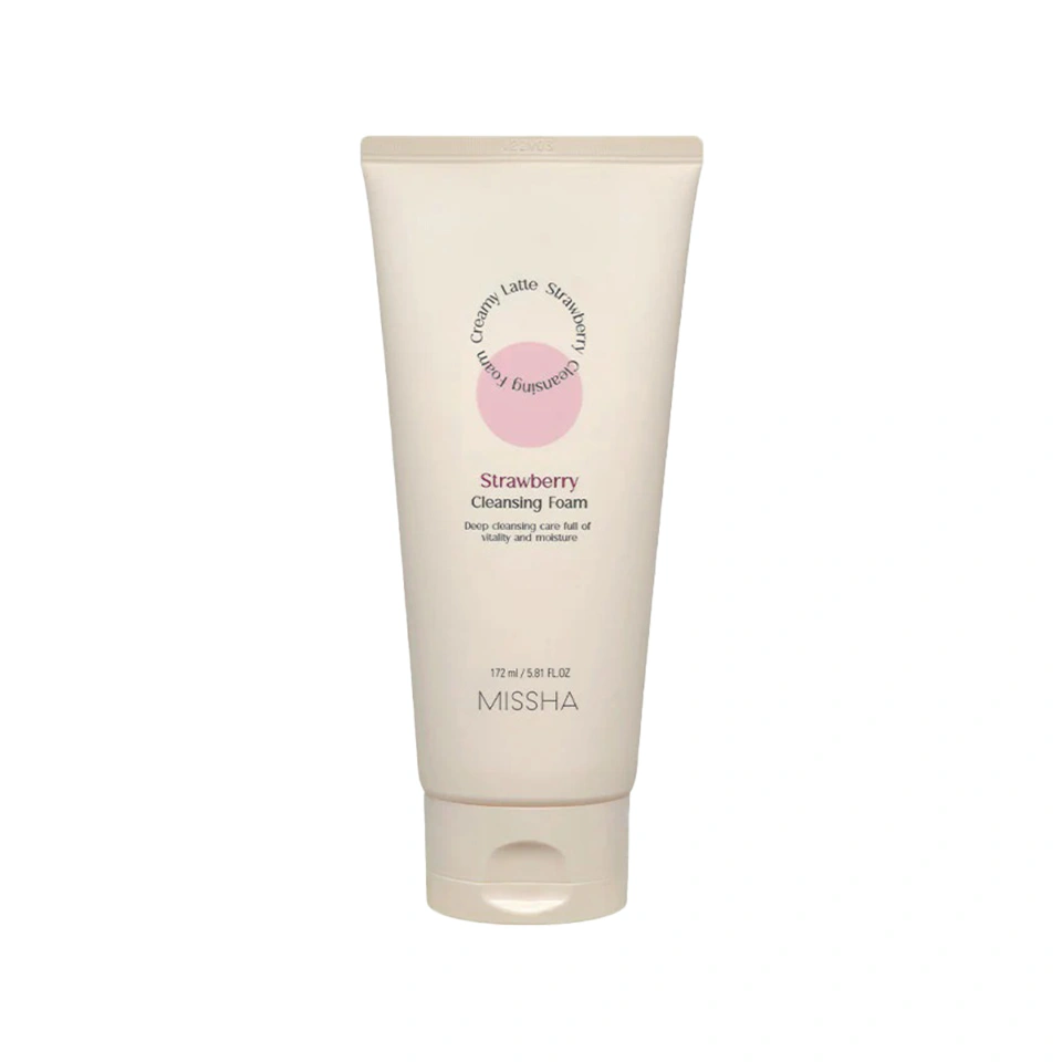 Missha Creamy Latte Strawberry Cleansing Foam Size: 172ml
