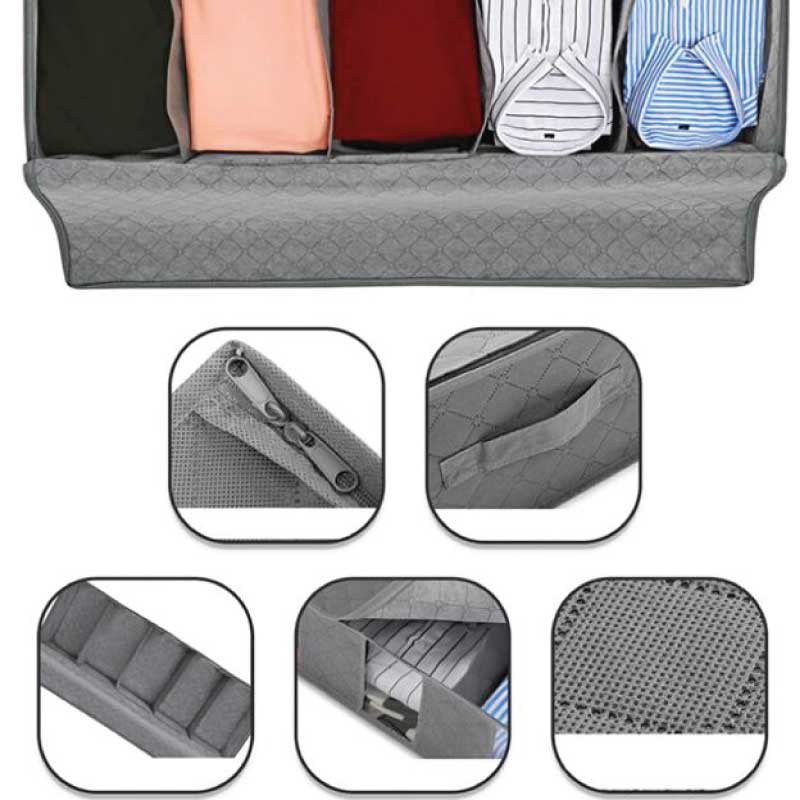 Portable Folding Under Bed Shoes Organizer