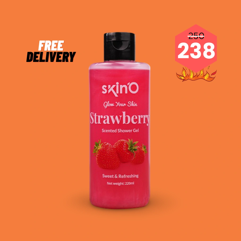 skinO Strawberry Scented Shower Gel 220ml