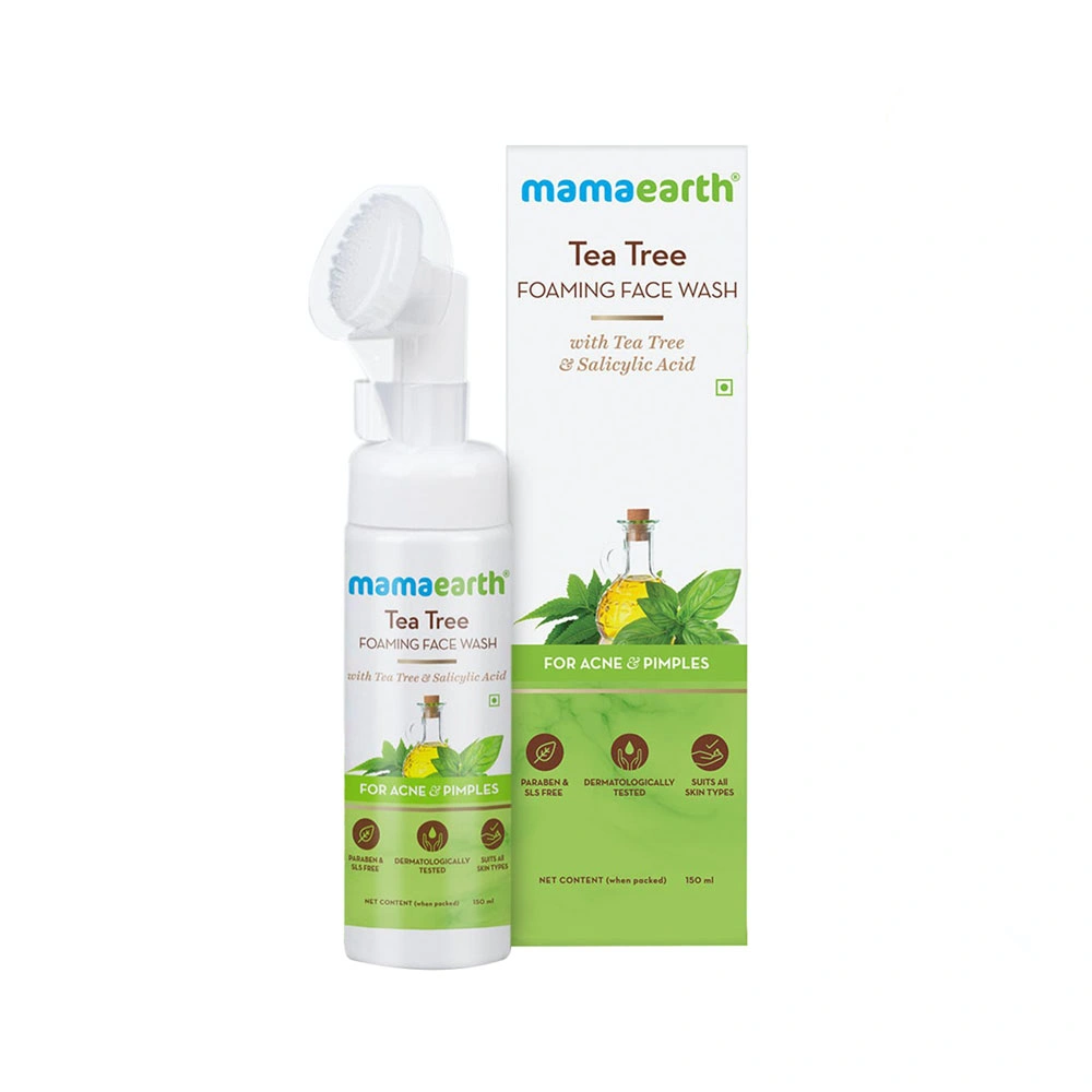 Mamaearth Tea Tree Foaming Face Wash with Tea Tree and Salicylic Acid for Acne and Pimples Size: 150ml