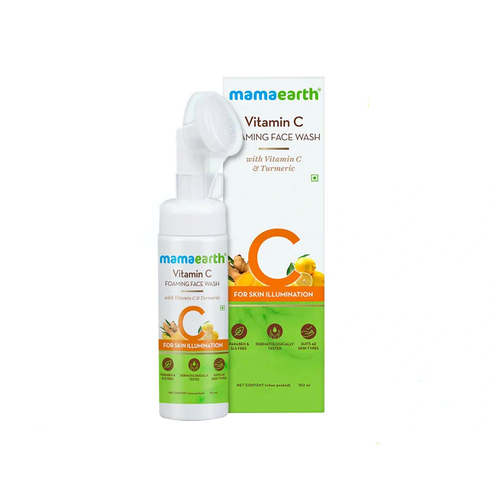 Mamaearth Vitamin C Foaming Face Wash with Vitamin C and Turmeric for Skin Illumination