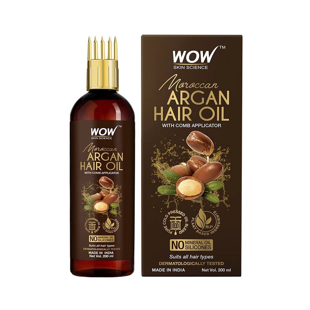 WOW Skin Science Moroccan Argan Hair Oil For Strong & Healthy Hair Size: 200ml