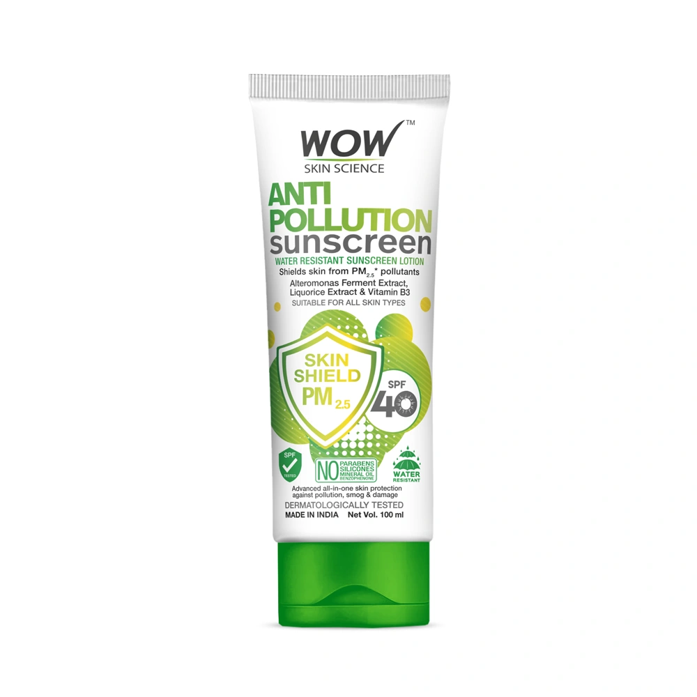 Wow Skin Science Anti Pollution Sunscreen Spf 40 Lotion Size: 100ml