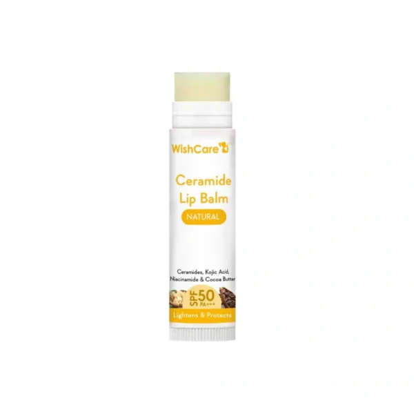 WishCare Ceramide Lip Balm with SPF 50 PA+++ (Natural) Size: 5gm