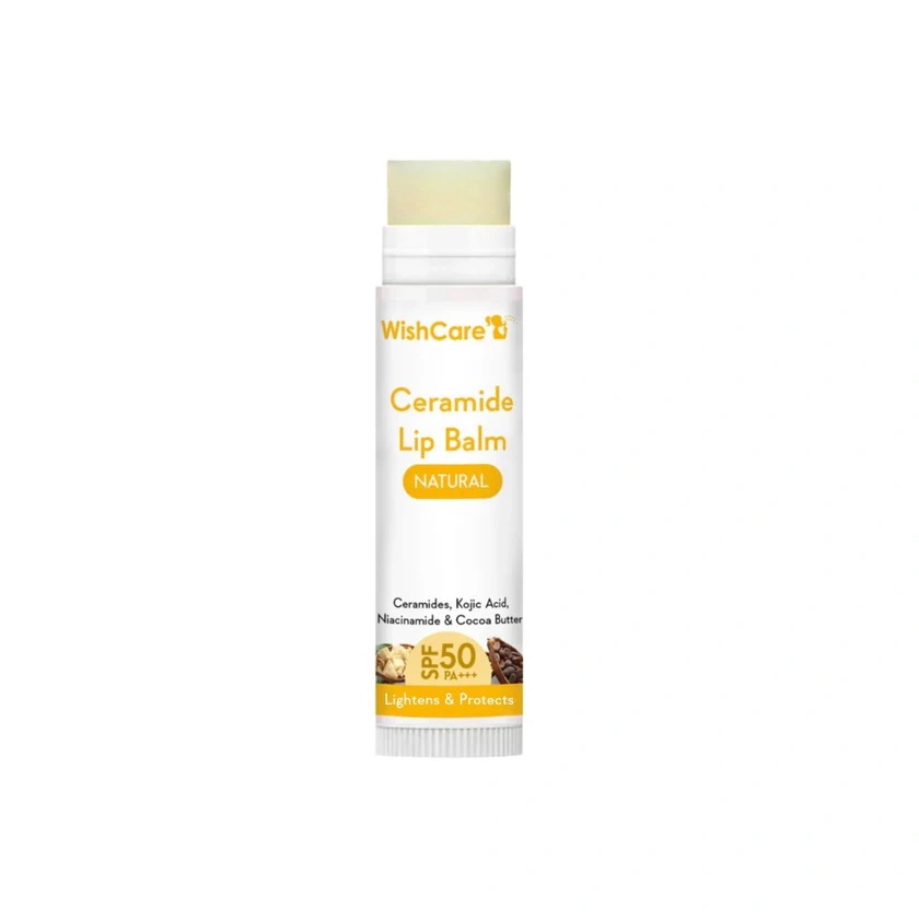 WishCare Ceramide Lip Balm with SPF 50 PA+++ (Natural) Size: 5gm